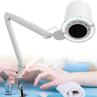 ZHJOPP Aspiradora Profesional para salón de uñas, Limpiador de Ventilador de aspiradora de uñas de succión Fuerte, colector de Polvo de uñas con luz LED, Adecuado para salón de uñas