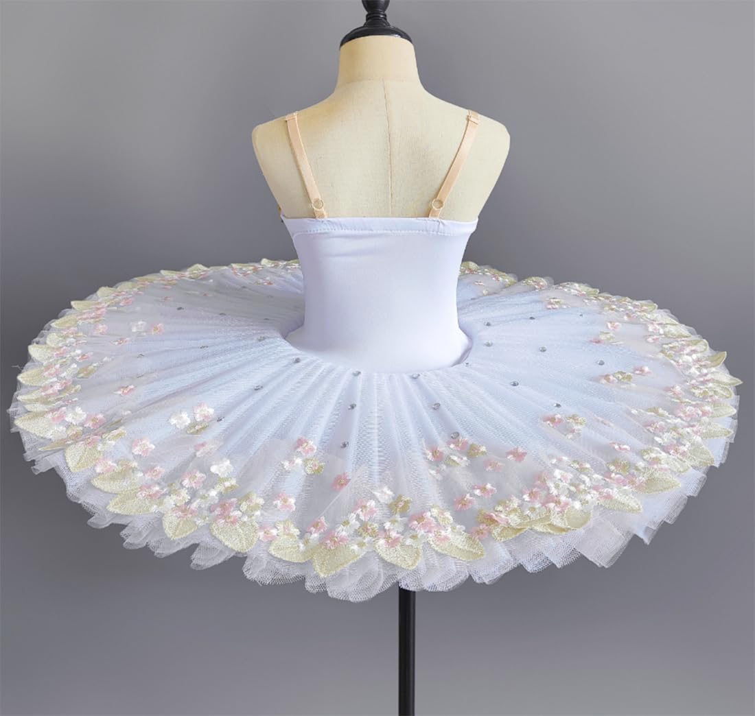 Vestido de Tutú de Ballet para Niñas Disfraz de Princesa Cisne de Lago Bailarina Competición de Baile Ropa de Práctica de Baile (A11930)