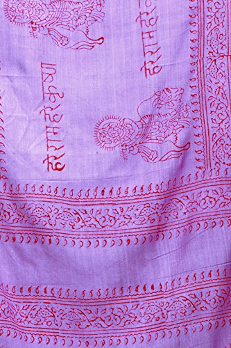 Dahlia-Purple Hare Rama Hare Krishna Prayer Scarf4