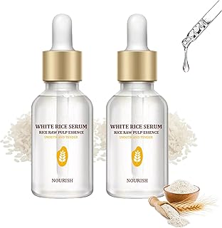 Suero facial de arroz, 2 piezas de esencia fa...