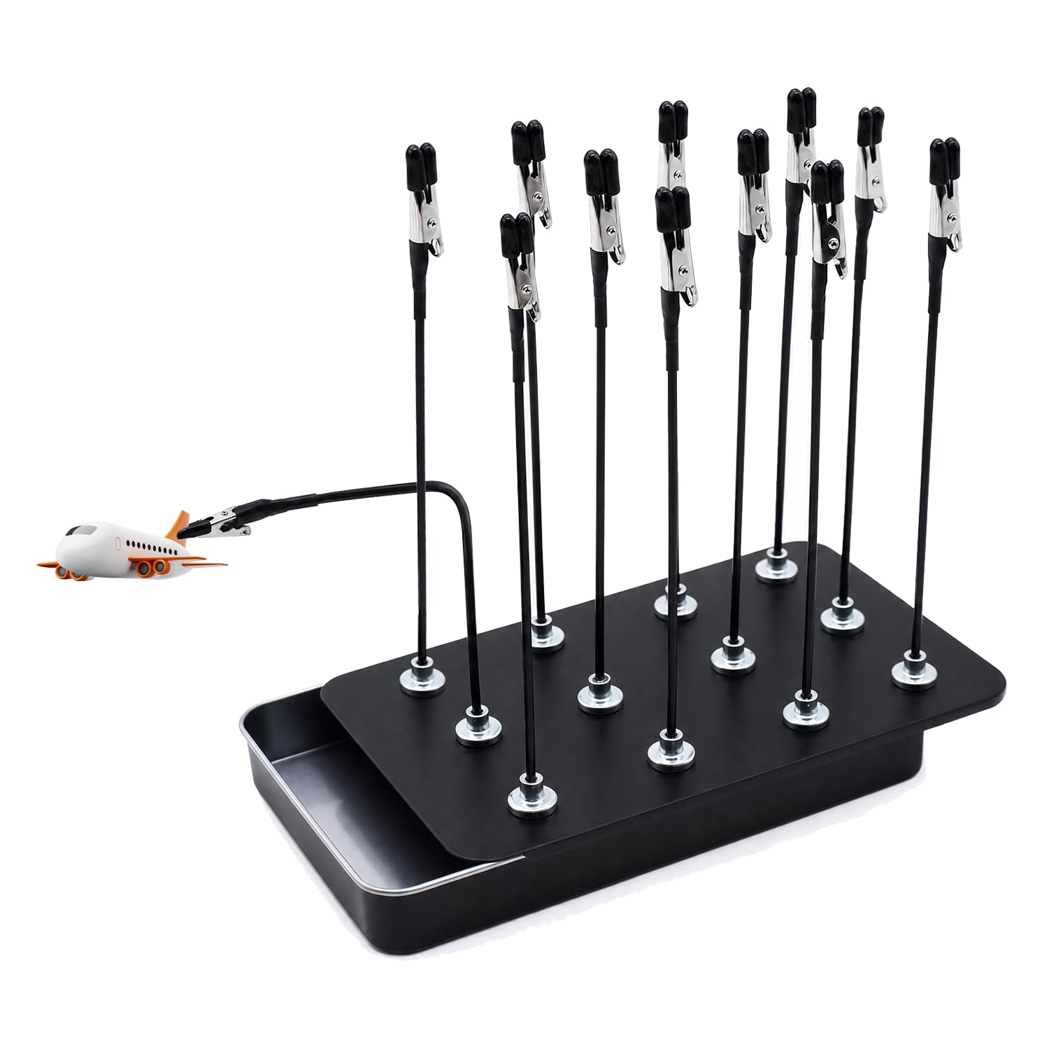 12 PCS Professional Model Painting Stand Kit, Magnetic Bendable Alligator Clip Sticks with Rubber Tips, Modelling Tools for Miniatures Airbrushing & Model Painting