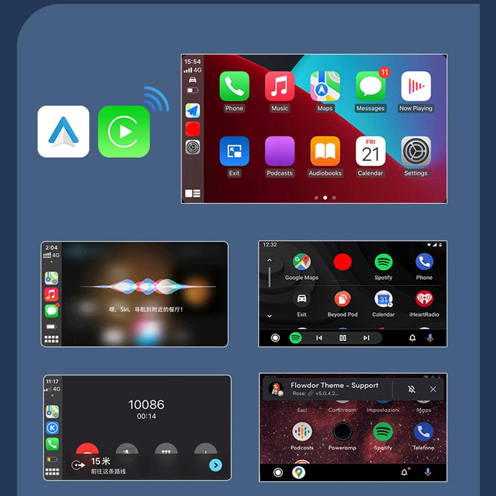 Adattatore Wireless Carplay for Auto Dongle USB for Auto Plug&Play Smart AI Box BT WiFi for Auto CarPlay/Andriod Auto Cablate