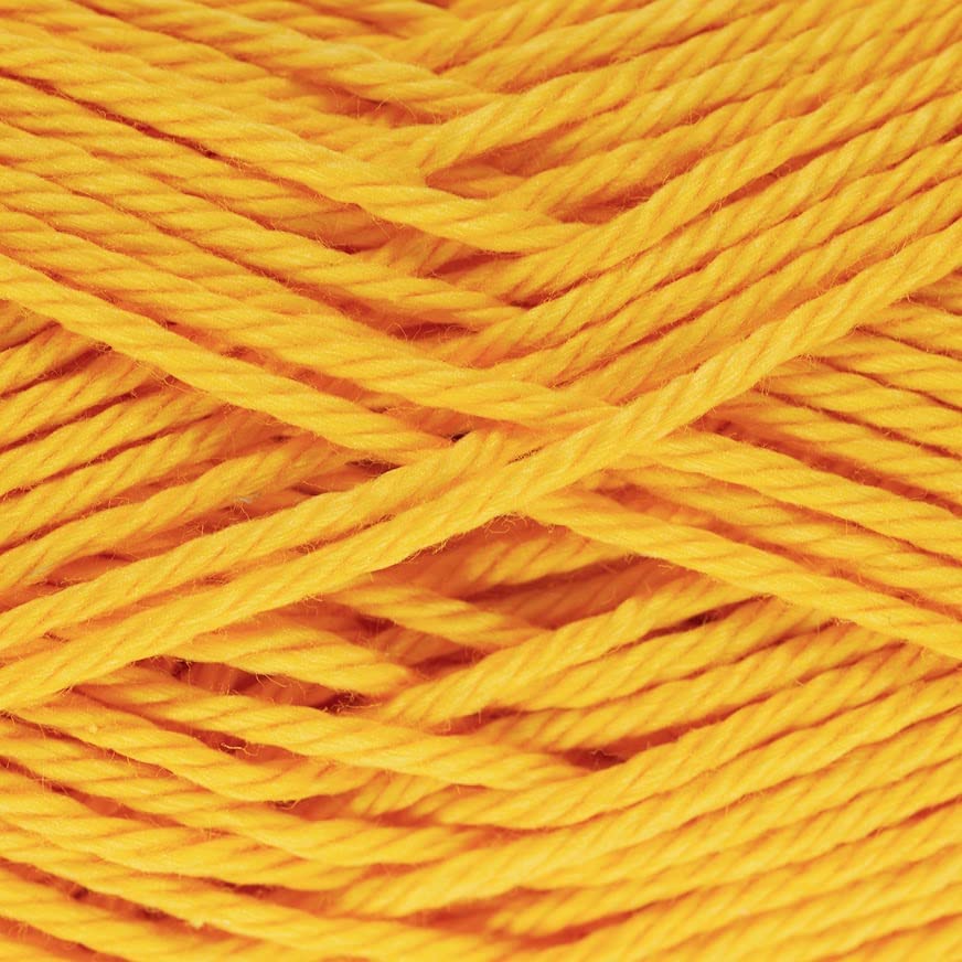 Image of Estako Royal Cotton, (4 Skeins Pack) 100% Mercerized Giza Cotton Yarn, Soft, Super Fino for Crochet and Knitting (4 x 1.76 Oz) / (4 x 137 Yrds) (5064 - Dark Yellow)