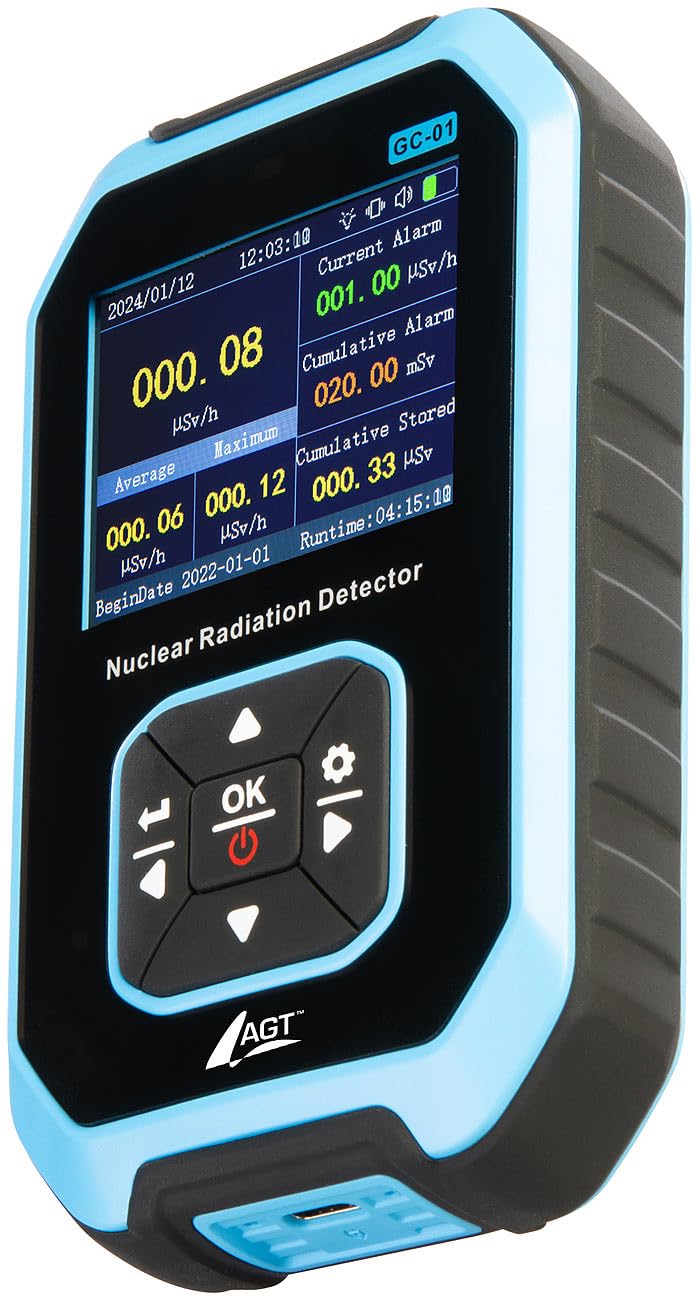 AGT Strahlungsmessgerät: Digitaler Akku-Geigerzähler & Dosimeter, Beta-/Gamma-/Röntgenstrahlung (Geiger Zähler, Geiger Counter, Digitale)