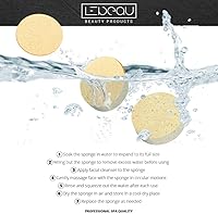 Vista 7 de LeBeau Esponjas faciales comprimidas, esponjas faciales para limpieza, esponja facial de celulosa 100% natural, esponja facial profesional