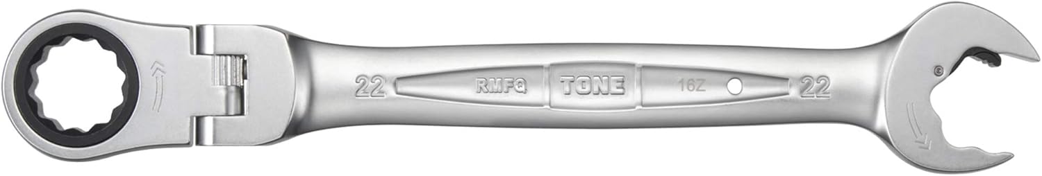 TONE Ratchet Ring Wrench Ratcheting Spanner Head Flex Head Set RMFQ-22 22mm