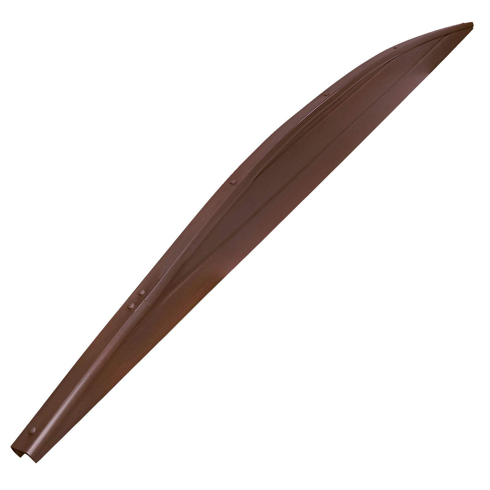 Walnut, 1.829m (6 Foot), Convex Top - Arched Fence Panel Tops for Eco Fencing Plastic Composite Panel Boards