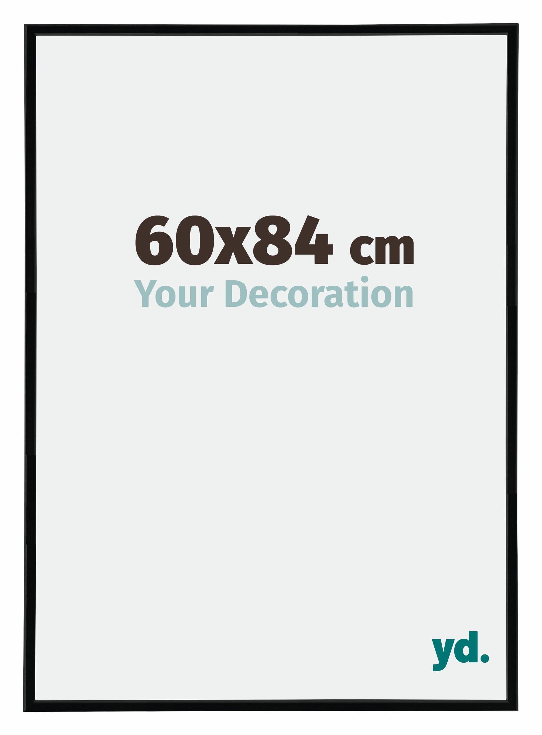 Your Decoration - Picture Frame 60x84 cm - Black High Gloss - Decorative Wall Frame in Plastic with Antireflection - Frame 60x84 - Annecy