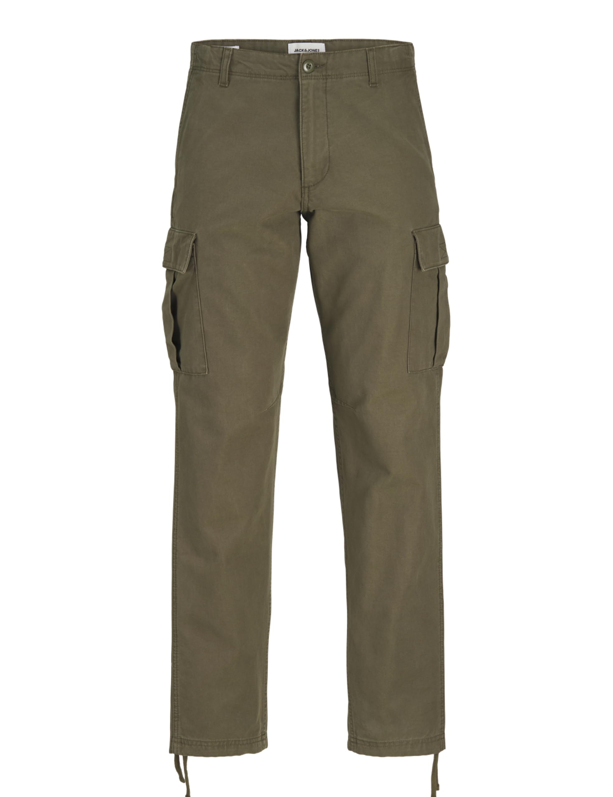 Jack & Jones Kane Barkley Relaxed Fit Cargo Trousers, Olive Night, Size 36, Inside Leg Long, Men