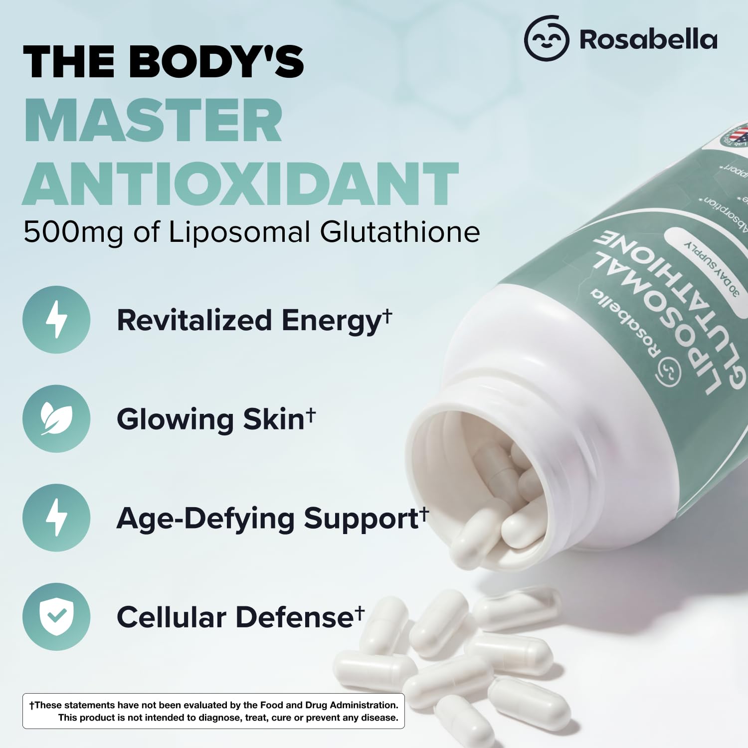 liposomal glutathione prescription Rosabella 500mg – High Absorption Glutathione Supplement, Antioxidant Support, Cellular Health & Detox Support, 60 Capsules, 30 Day Supply, Daily Antioxidant Capsules : Everything Else Glutathione 500 Mg Tab,