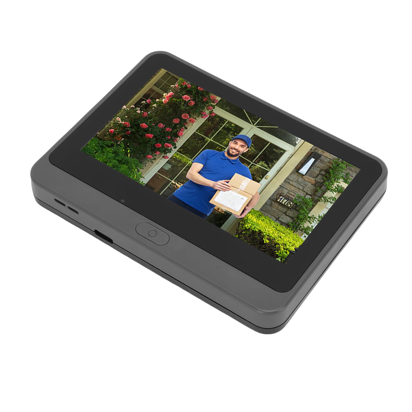 FTVOGUE Campanello WiFi 1080P con Telecamera Spioncino Intelligente con Rilevamento del Movimento PIR, Batteria da 5000 MAh, Schermo LCD da 4,3 Pollici, Spioncino Digitale per la