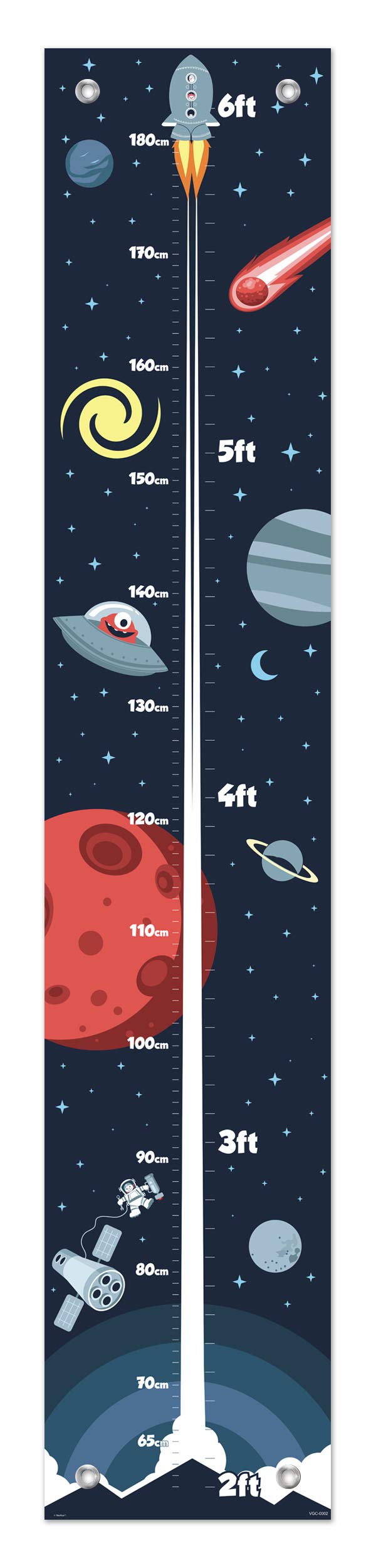 Cute Astronomy Gifts for Kids Growth Height Chart for Kids Space Decor for Nursery Wall Growth Chart