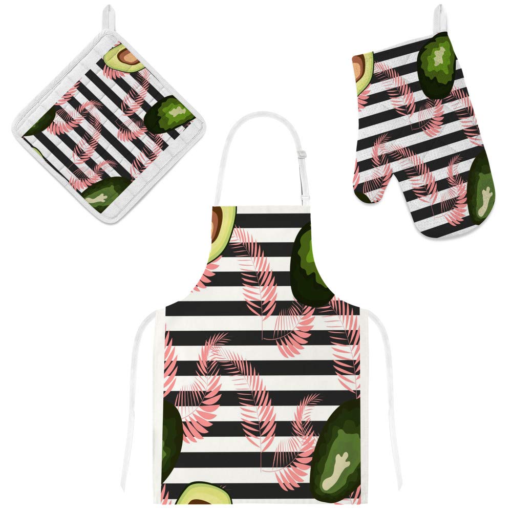 Tablier de cuisine avec poches imperméable et réglable pour four micro-ondes