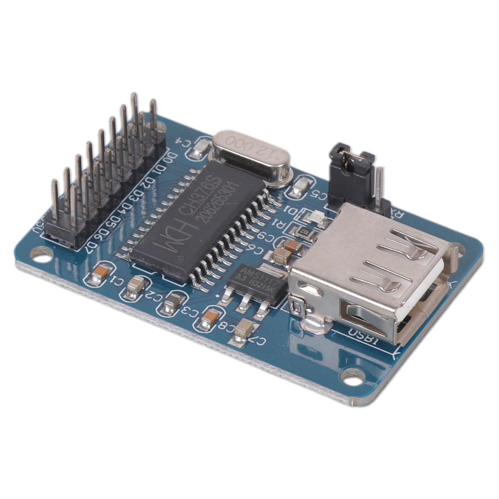 Tsophreniq MultiProtocol USB Host Controller CH376 U Disk Read Write Module with 8Bit Data Bus for U Disk Memory Card Data Storage USB Read Write Module for Microcontroller