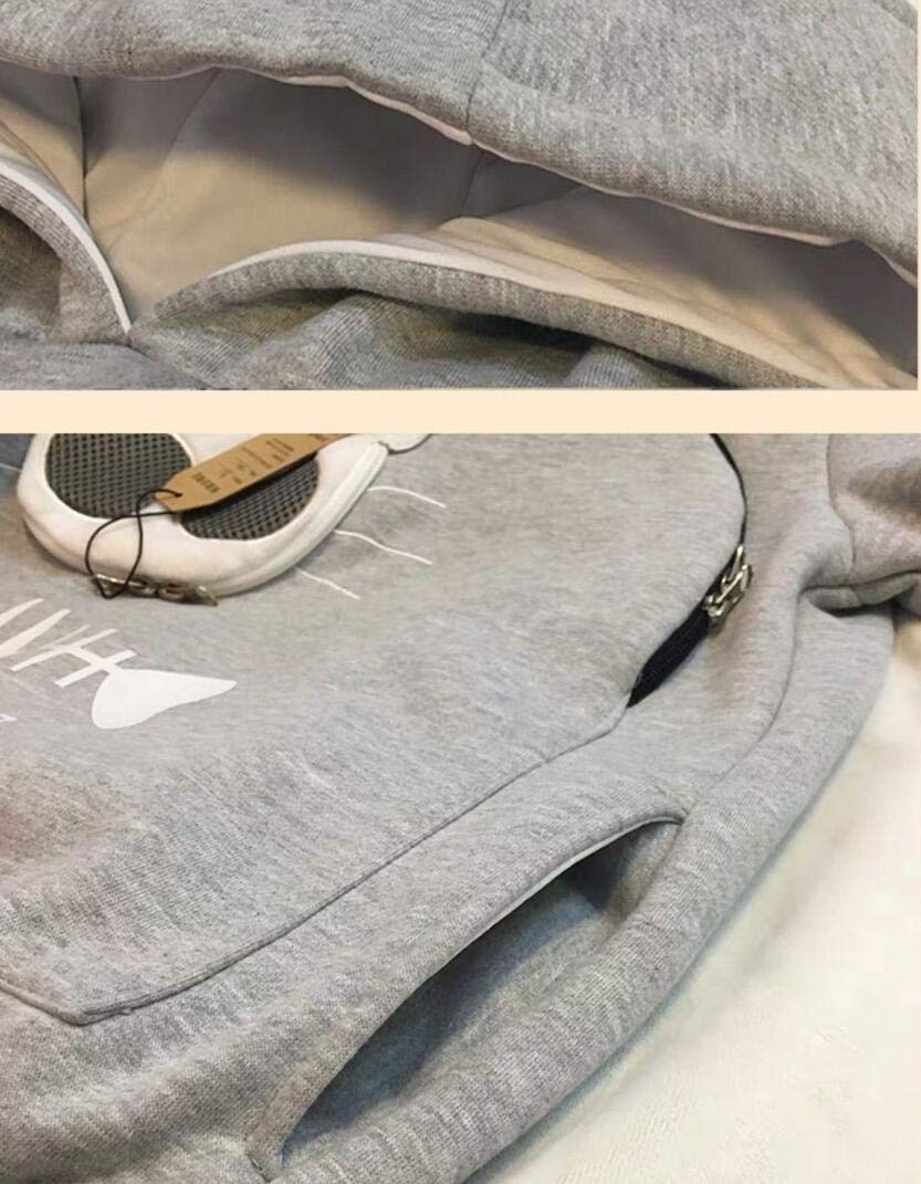 Generisch Women Pouch Kattenoren Hoodie Fleece Shirt Generisch Women Pouch Kattenoren Hoodie Fleece Shirt