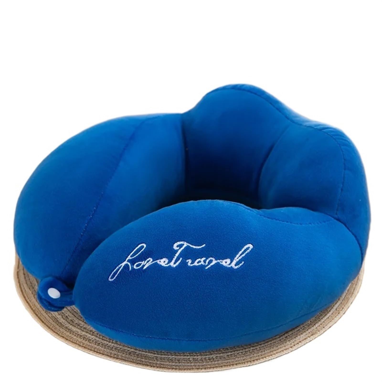 YShiuoL Neck Pillow Neck Pillow Airplane Car Travel Healthcare Soft U Shaped Nap Cushion PP Cotton(Dark Blue)
