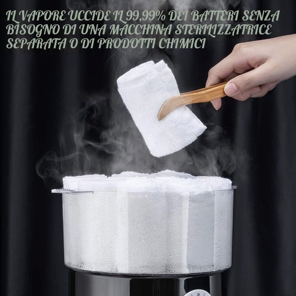 Asciugamano a Vapore, Scalda Asciugamani, Disinfezione dell'asciugamano, Vapore Caldo dell'asciugamano del Riscaldamento rapido, per Attrezzature Spa/Viso/rasatura