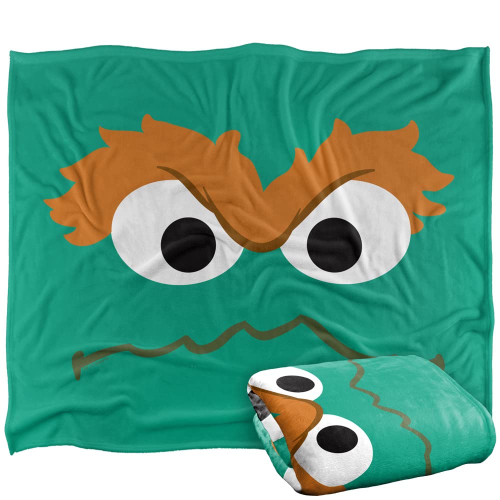 Sesame Street Oscar Face Officially Licensed Silky Touch Super Soft Throw Blanket 152 x 127 cm