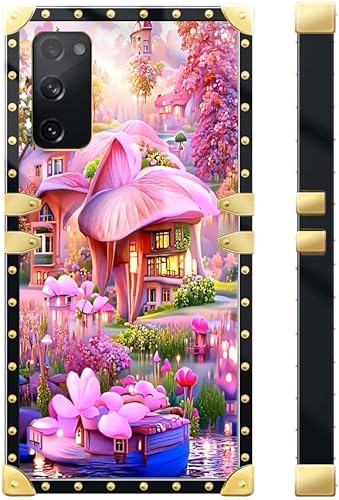Miniatura 8 de TAMEFOX Funda compatible con Samsung Galaxy S20 FE, 4 libélulas en la flor TPU suave a prueba de golpes, funda cuadrada protectora para Samsung