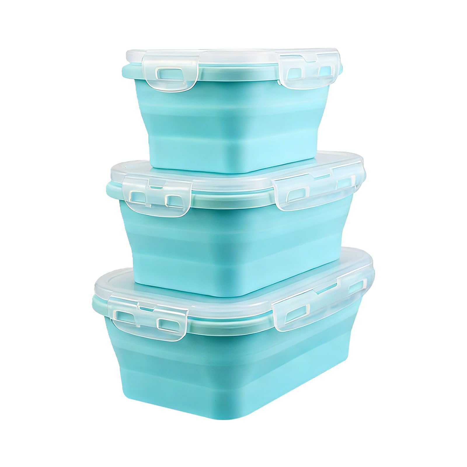 jiingekk Folding Bentos Box Set Spills Proof Easy Cleaning Quick Drying Great for Commuters Students Busy Lifestyles Presentation Bentos Box Set