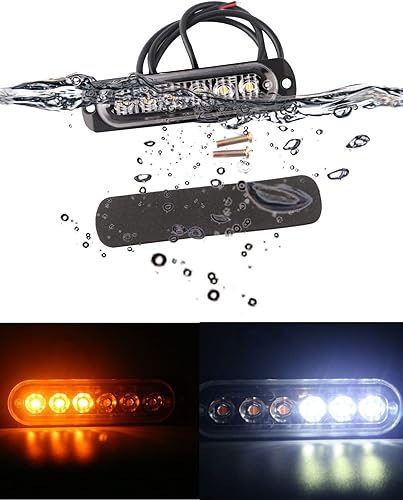 Miniatura 3 de YONGMING 6 luces LED estroboscópicas intermitentes de emergencia para camiones, vehículos, coches, mini parrilla, luces estroboscópicas de 12 V,