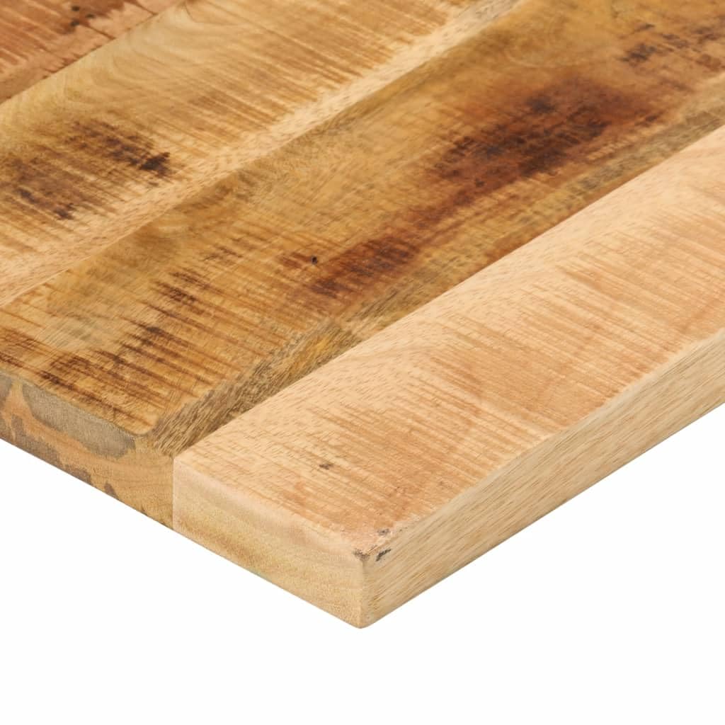 vidaXL Tischplatte, Holzplatte für Esstisch Couchtisch, Massivholzplatte Rustikales Design, Ersatztischplatte, 120x70x2,5cm Rechteckig Raues Massivholz Mango