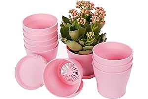 TDHDIKE Pink Plant Pots for Indoor Gardening
