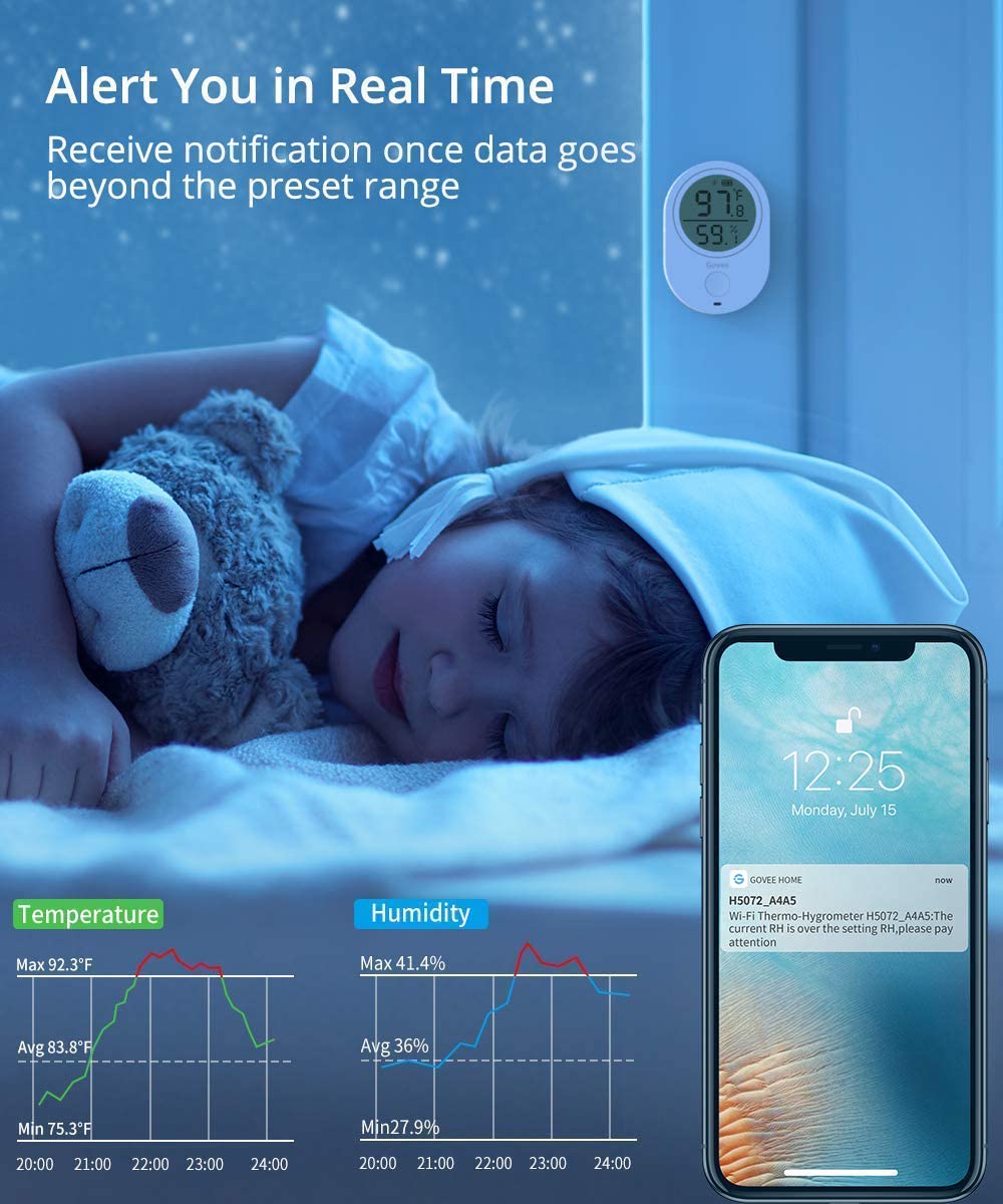 Buy Govee Bluetooth Thermometer Hygrometer, Instant Read Indoor Digital