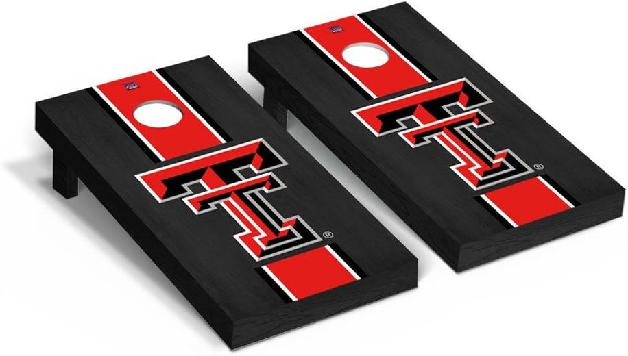 NCAA Stained Version Cornhole Game Set Color: Onyx, NCAA Team: Texas Tech Red Raiders