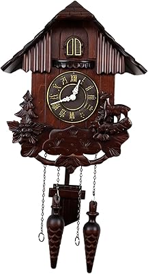 Amazon Co Jp 手作りのクォーツ鳩時計 ヴィンテージの壁時計 可動振り子の鳥 ダンサー 水車小屋 さまざまなメロディー ホーム キッチン