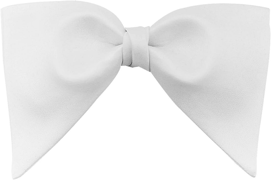 Mens Satin Silk Oversized Pre-tied Bowtie Handmade Formal Tuxedo Big Bow Ties
