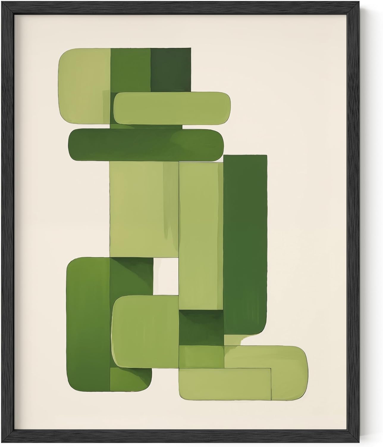 lianyibo Modern Abstract Wall Art Minimalist Blue and Green Canvas Posters Modern Artwork Prints for Living Room Decor(20x30cm/Frameless)