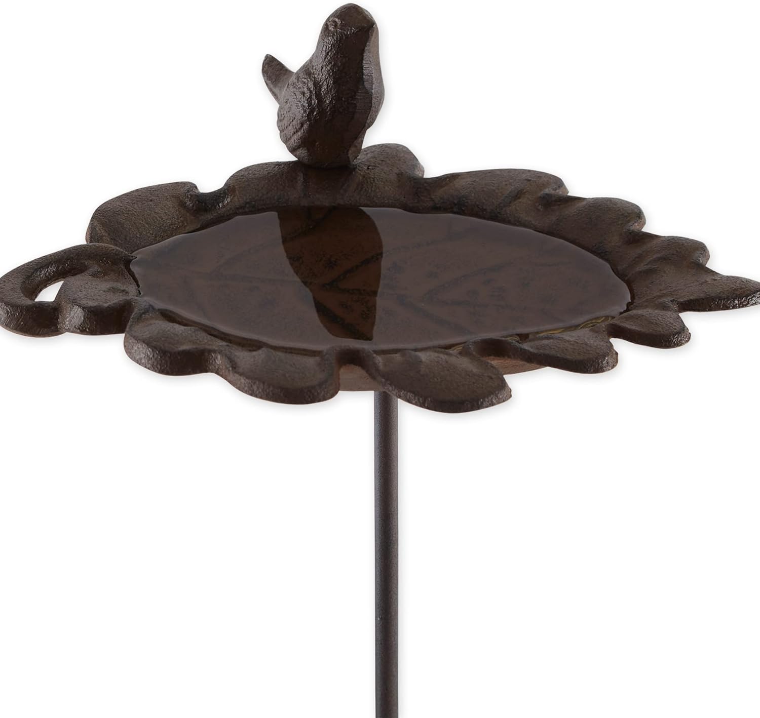 DII Cast Iron Collection Decorative Bird Bath, Aspen Leaf, 9 x 7.75 x 26.75