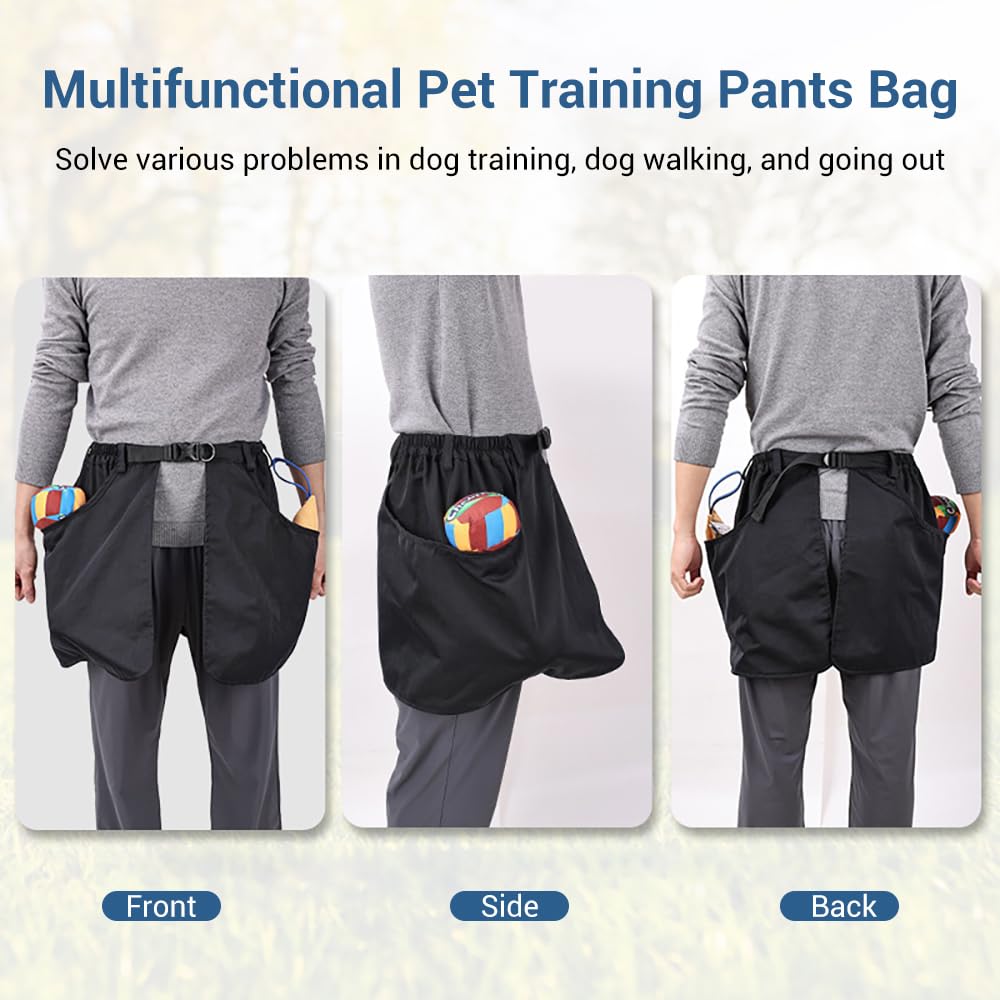 DONGKER Pochette a Friandises pour Dresseur de Chiens,Tablier Réglable a la Taille pour Maître-Chien avec de Grandes Poches Profondes pour Hommes et Femmes,Travaux de Jardinage,Coiffeur