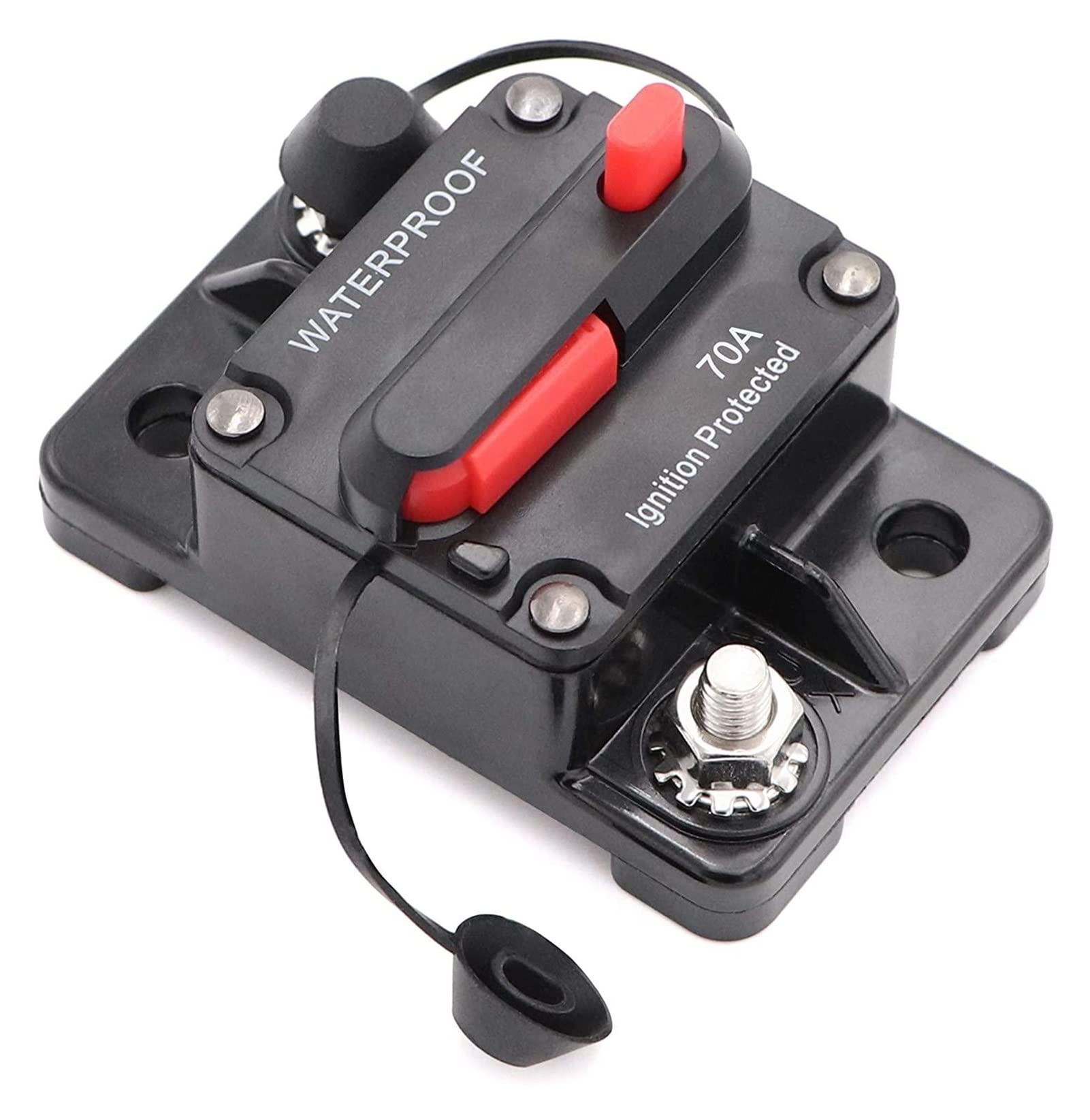 IEUMJNAT Car Marine Circuit Breaker with Manual Reset Surface-Mount for Audio Boat Truck Trolling Motor Speaker Resettable Fuse(70A)