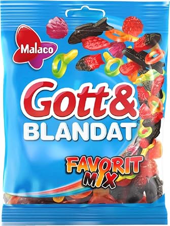 Malaco Gott & Blandat Favorit Mix 140g - Mix of fruit gummy and liquorice,