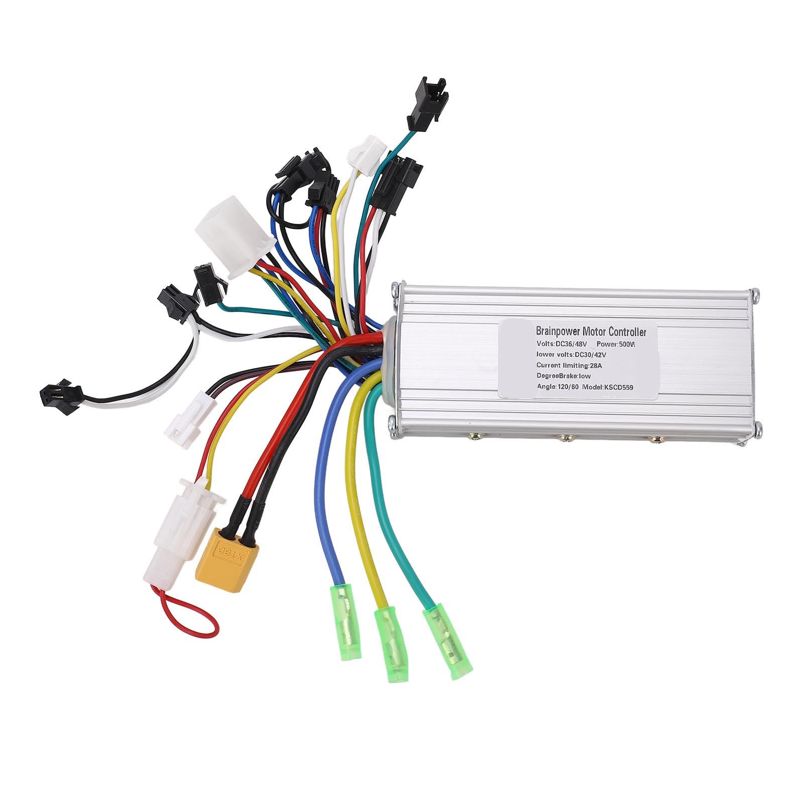 FILFEEL Contrôleur de Moteur sans Balais pour Vélo électrique 500W 36V 48V, avec Boîtier en Aluminium pour Balade