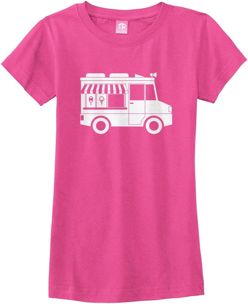 Threadrock Big Girls' Ice Cream Truck Fitted T-Shirt