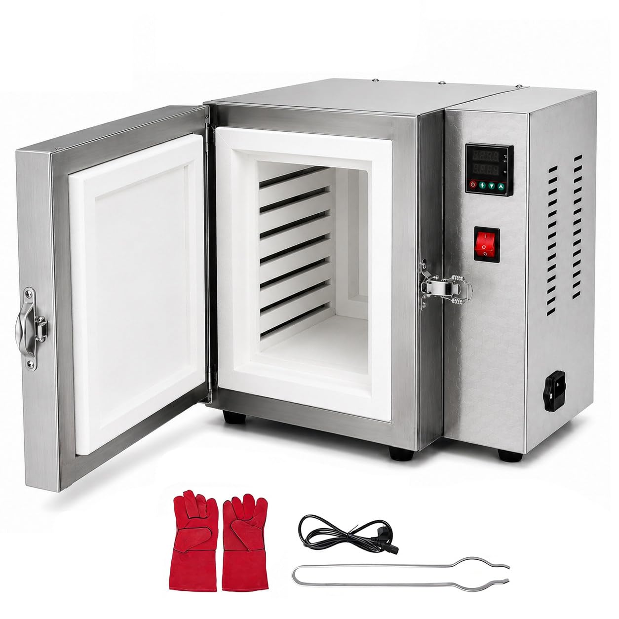Piec elektryczny 1500W, 800°C, PID, grzanie 4-stronne