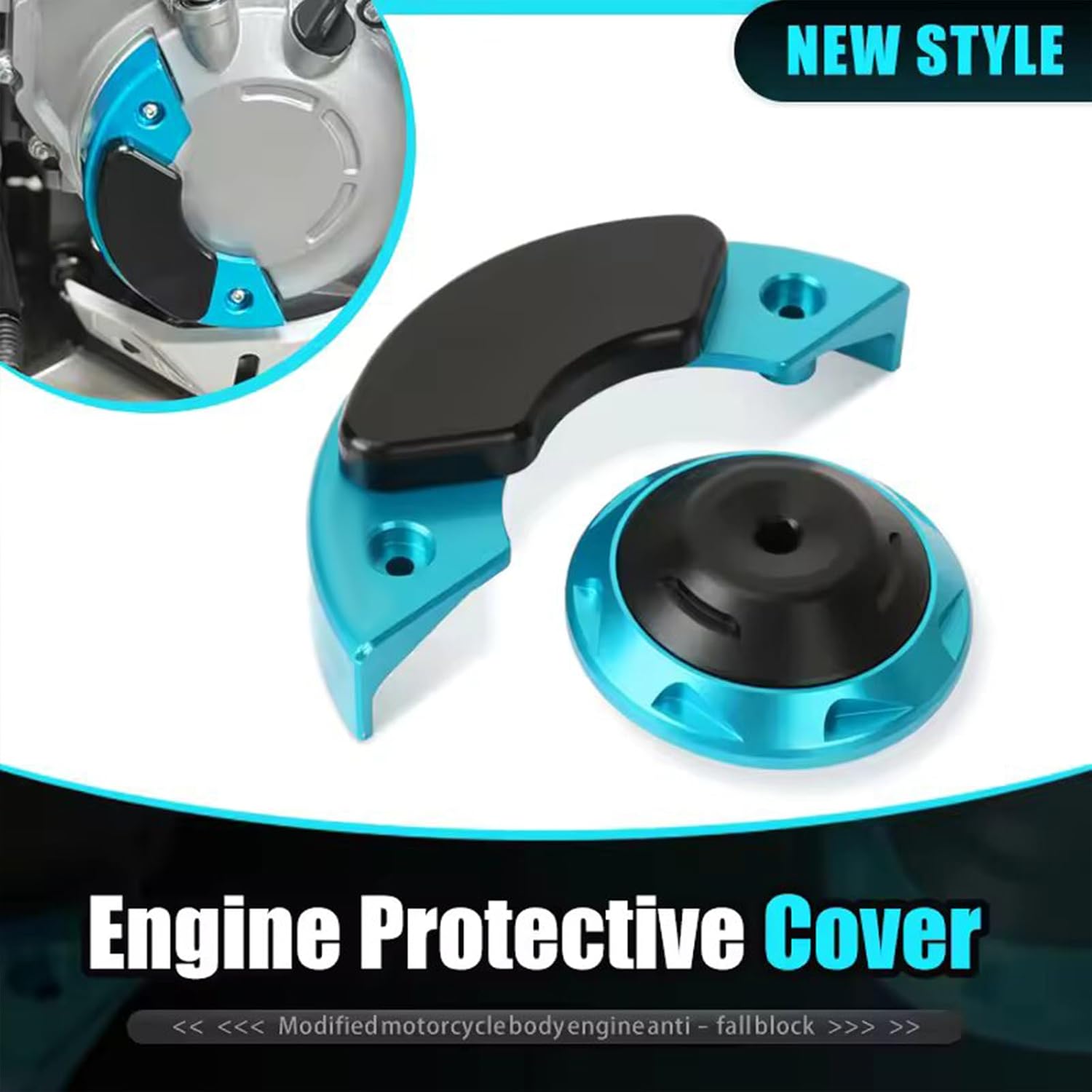 Motorcycle Engine Stator Cover Case Protector Trim Parts Compatible with CFMOTO 675SS 2025,CNC Aluminum Engine Disc Guard (Titanium)