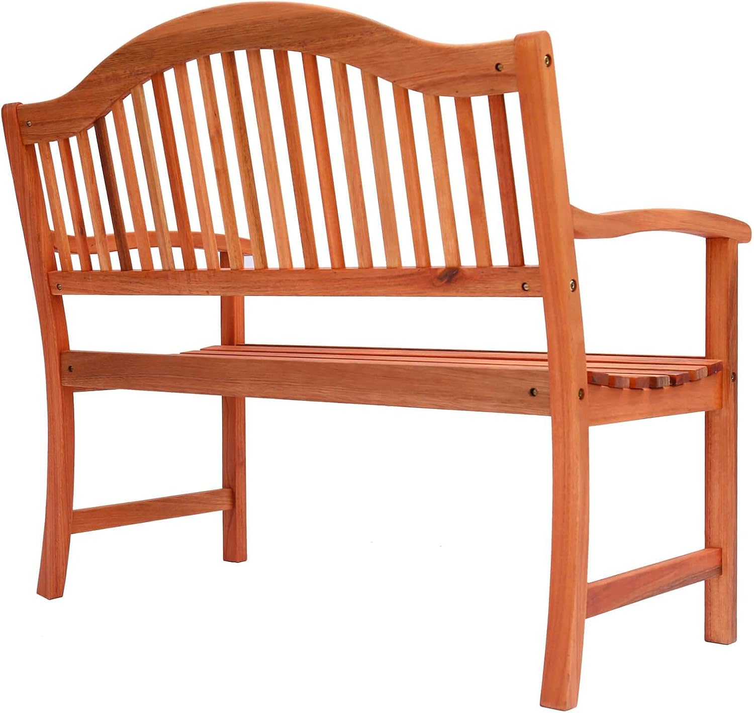 Azuma Wooden Bench Garden Seat Natural Hardwood Outdoor Furniture Traditional Rustic 2 Seat