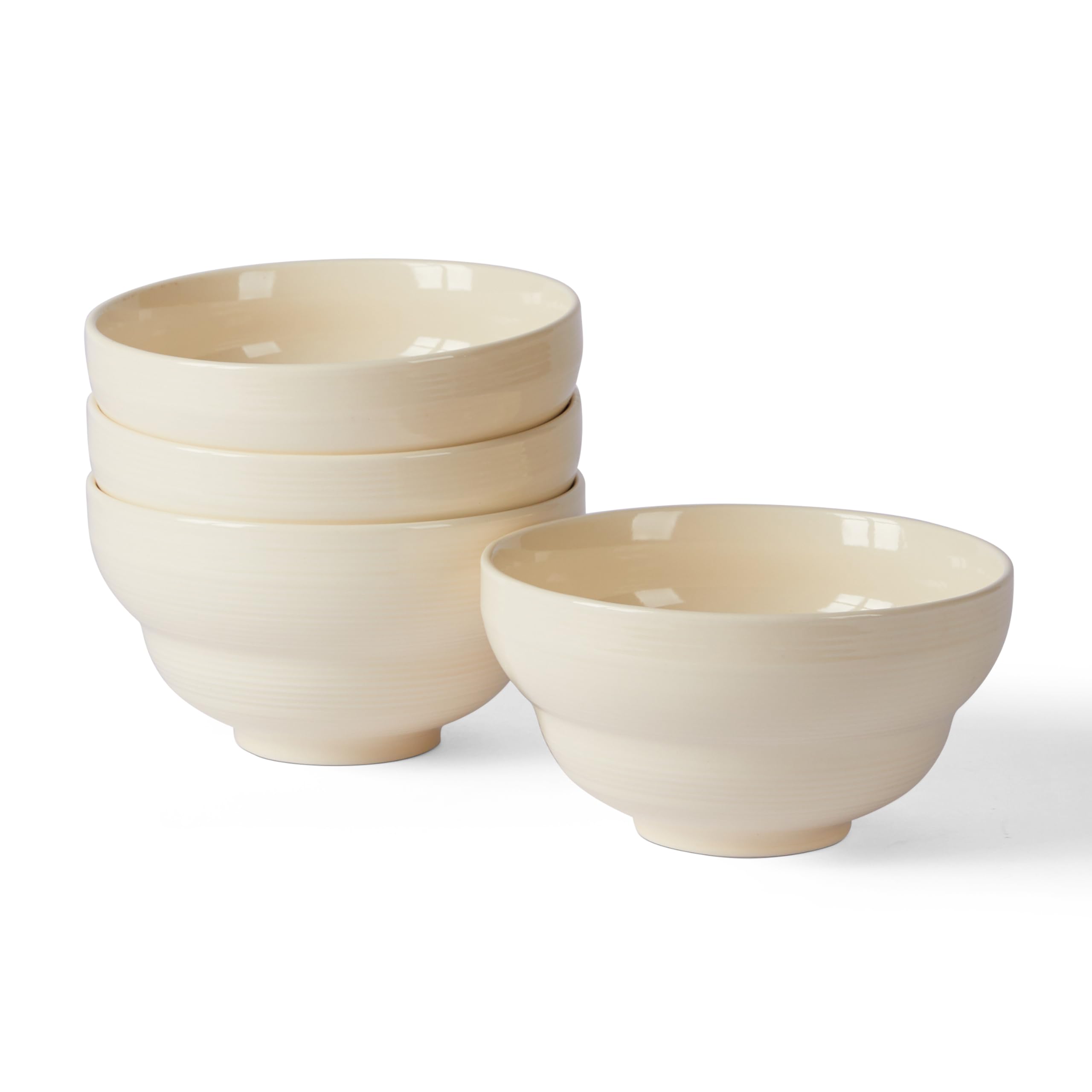 Jiwoo Müslischalen Bowl Schüssel 6er Set, 370ml Suppenschalen Dessertschalen für Nudeln, Salat, Obst, EIS