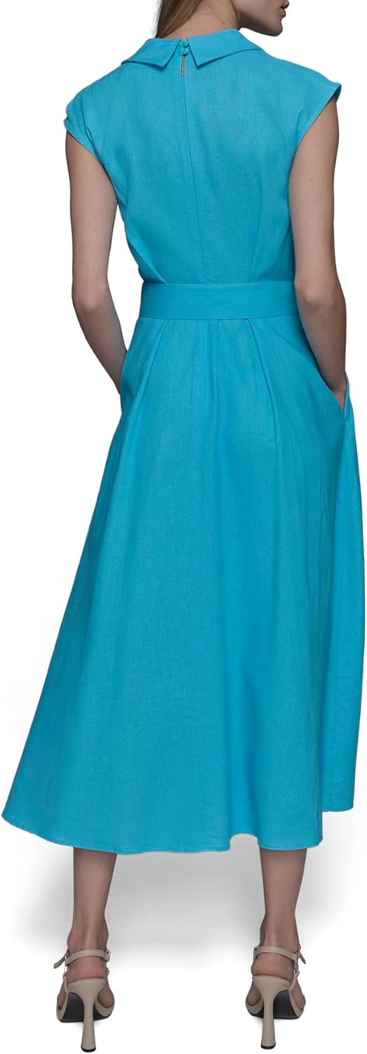 Karl Lagerfeld Womens Short Sleeve Multifunctional Shirt Dress - Image 4