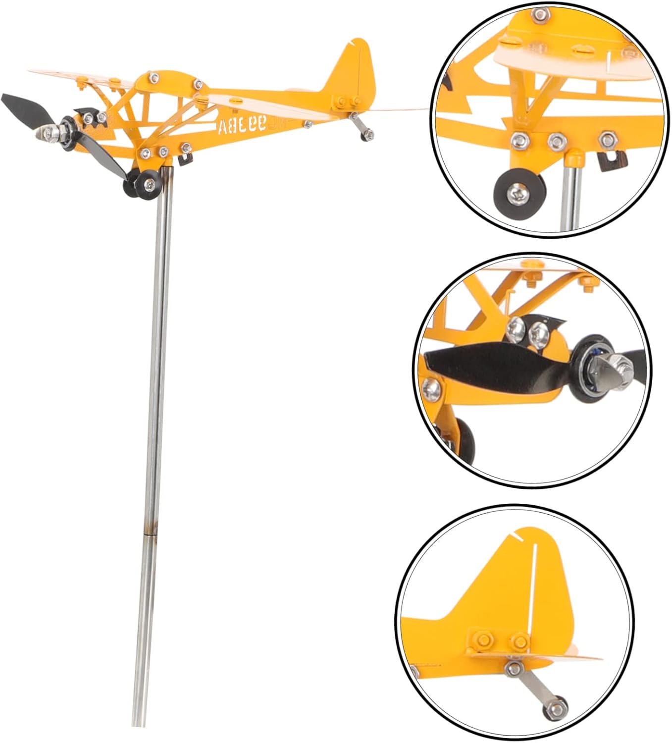 balacoo 2pcs Metal Airplane Windmill Spinner Durable Garden Decoration for Outdoor Spaces Wind Sculpture for Yards Patios and Flower Beds Adds Ambience to Any Lawn