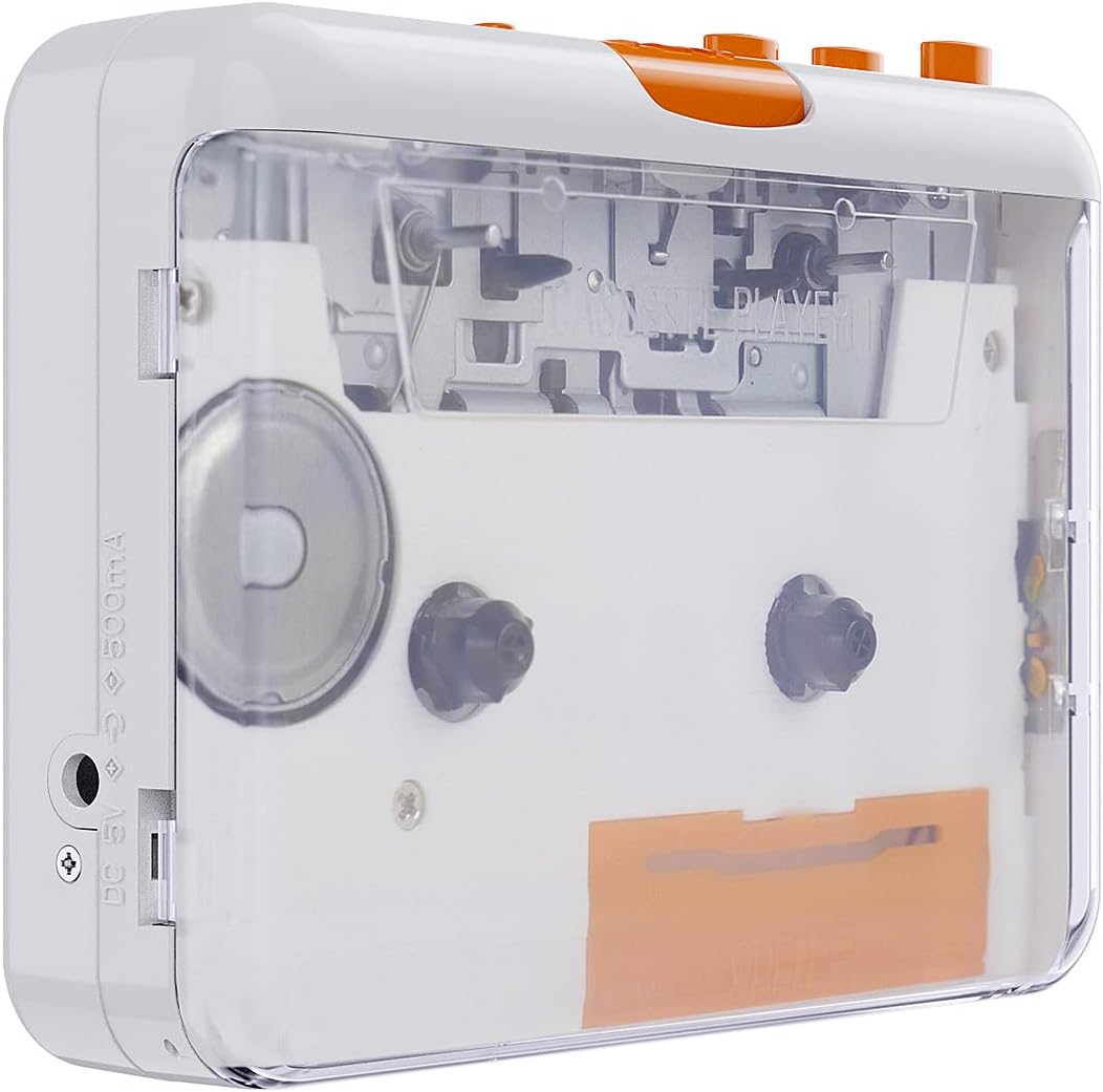 Cassette Player Tape to MP3 Converter, USB Portable Player Recorder with Headphone, USB Cable for Quick Conversion