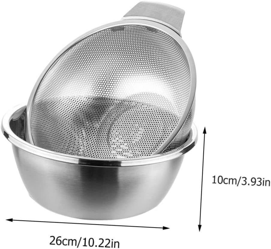 Garneck 1set Double Draining Basket for Kitchen Efficient Fruit and Vegetable Cleaning Design for Indoor and Outdoor Use
