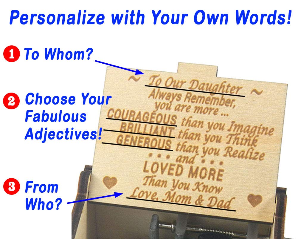 TheLaser'sEdge, Personalizable Fabulous Message Music Box, You are My Sunshine (Artistic Personalized)