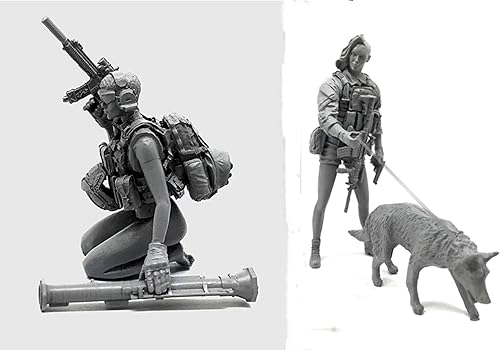 1/35 Kit de modelismo en resina de soldado comando americano (2 personas) piezas de modelismo en resina sin montar ni pintar (uQ9Y-1)