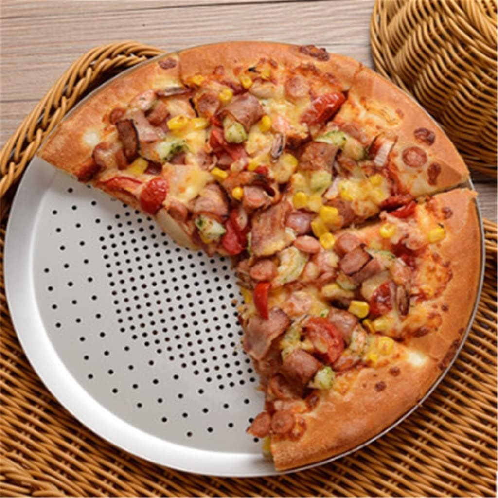 Hole Nonstick Pizza Baking Pan Tray Plate Dishes Holder Bake Ware Baking Tool Accessories Pizza Screen Pan Metal Net