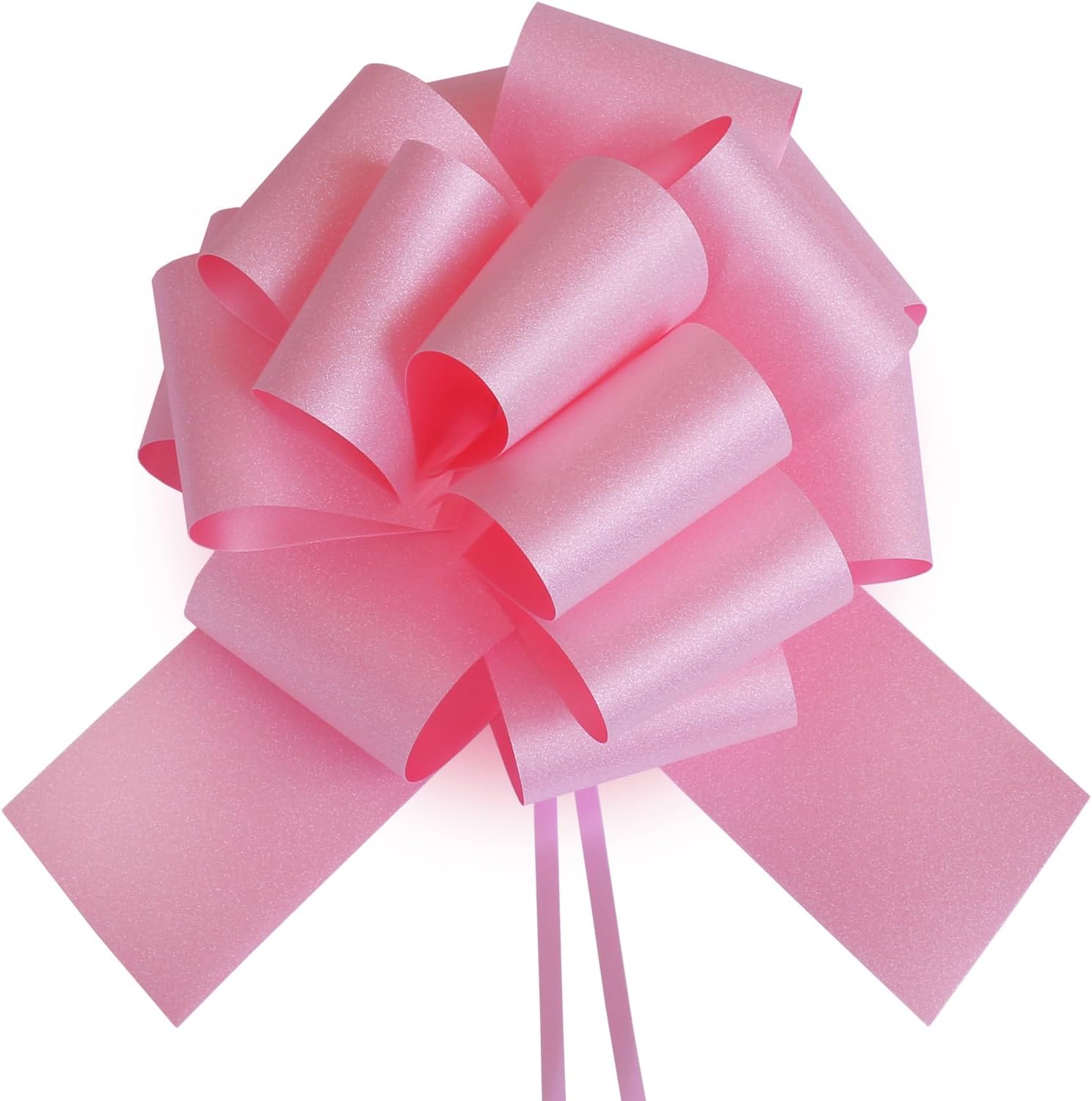Pink Bows for Gift Wrapping, Gift Wrap Bows, Gift Wrapping Pull Bow for Wedding Birthday Anniversary Christmas Party Decoration, 5PCS